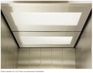 Rahmenloses Deckeneinbaukit für Panel 300x300mm mit 10mm Sicherheitsglasscheibe